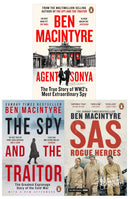 Ben MacIntyre Collection 3 Books Set (SAS Rogue Heroes, The Spy and the Traitor, Agent Sonya)