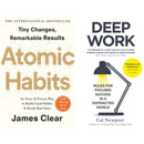 Deep Work Atomic Habits 2 Books Collection Set by James Clear & Cal Newport