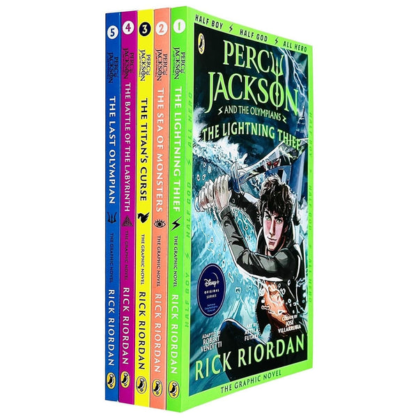 Percy Jackson Graphic Novels 1-5 Books Collection Set