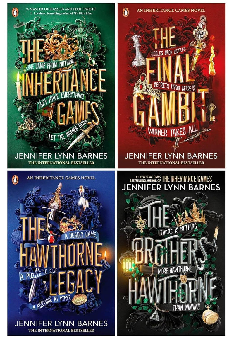 The Inheritance Games Series 4 Books Collection Set By Jennifer Lynn Barnes (The Inheritance Games, The Hawthorne Legacy, The Final Gambit and The Brothers Hawthorne)