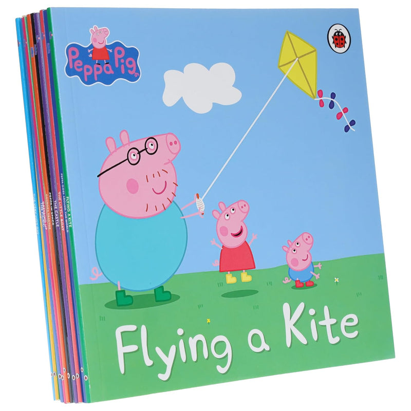 Peppa Pig 10 Books Children Collection Set (Peppa Goes Around the World, The Little Boat, The Castle, Peppa in Space, George's Tractor, Dressing Up,The Picnic, Dens,The Very Hot Day & Flying a Kite)