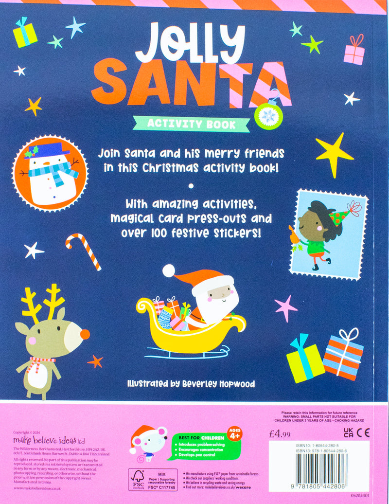 Children Christmas Activity Book Collection 6 Books Set (Reindeer Express Christmas, Jolly Santa Christmas, Polar Party Christmas, Gingerbread Friends Christmas, Elf Adventure Christmas, Magic Workshop Christmas)