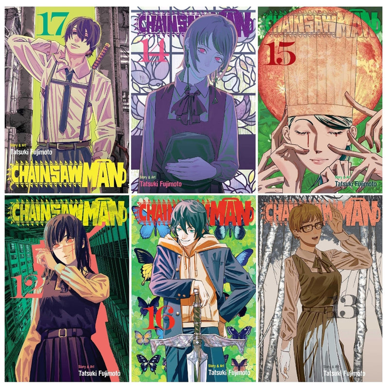 Chainsaw Man 6 Books Collection Set by Tatsuki Fujimoto (Volumes 12-17)