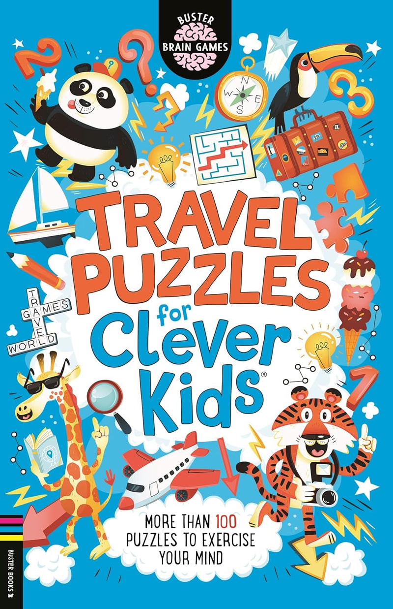 Brain Games For Clever Kids 6 Books Collection Set (Brain Games, Wordsearches, Travel Puzzle, Logic Games, Quiz Book, 10 Minute Brain Games)