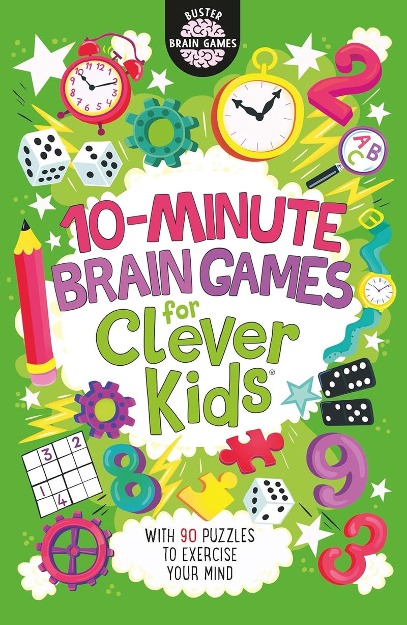 Brain Games For Clever Kids 6 Books Collection Set (Brain Games, Wordsearches, Travel Puzzle, Logic Games, Quiz Book, 10 Minute Brain Games)
