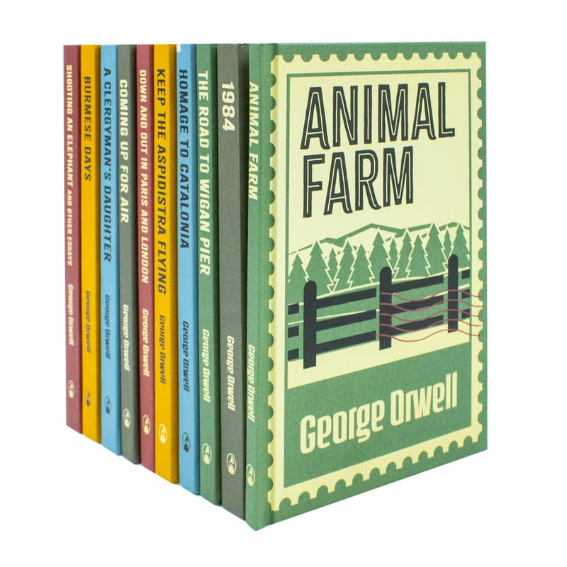 The Greatest Works Of George Orwell 10 Books Hardback Collection (1984, Animal Farm, The Road To Wigan Pier, Homage To Catalonia, Keep The Aspidistra Flying, Down And Out In Paris And London)