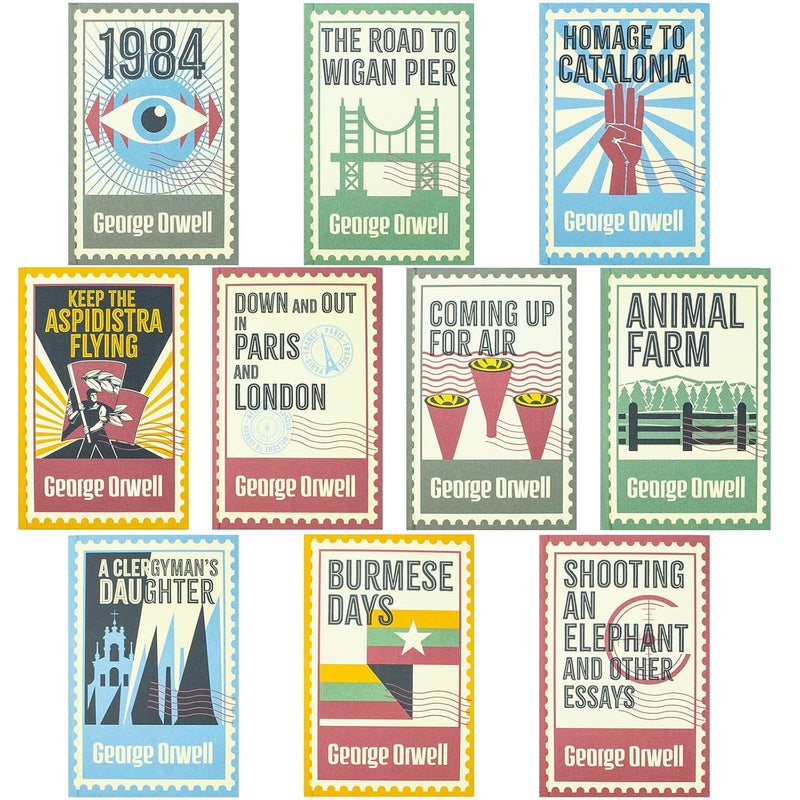 The Greatest Works Of George Orwell 10 Books Hardback Collection (1984, Animal Farm, The Road To Wigan Pier, Homage To Catalonia, Keep The Aspidistra Flying, Down And Out In Paris And London)