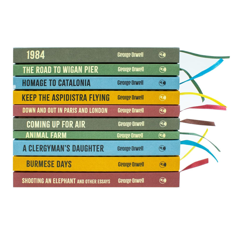 The Greatest Works Of George Orwell 10 Books Hardback Collection (1984, Animal Farm, The Road To Wigan Pier, Homage To Catalonia, Keep The Aspidistra Flying, Down And Out In Paris And London)