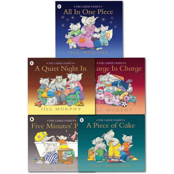 The Large Family Five Minutes Peace 5 Books Set by Jill Murphy