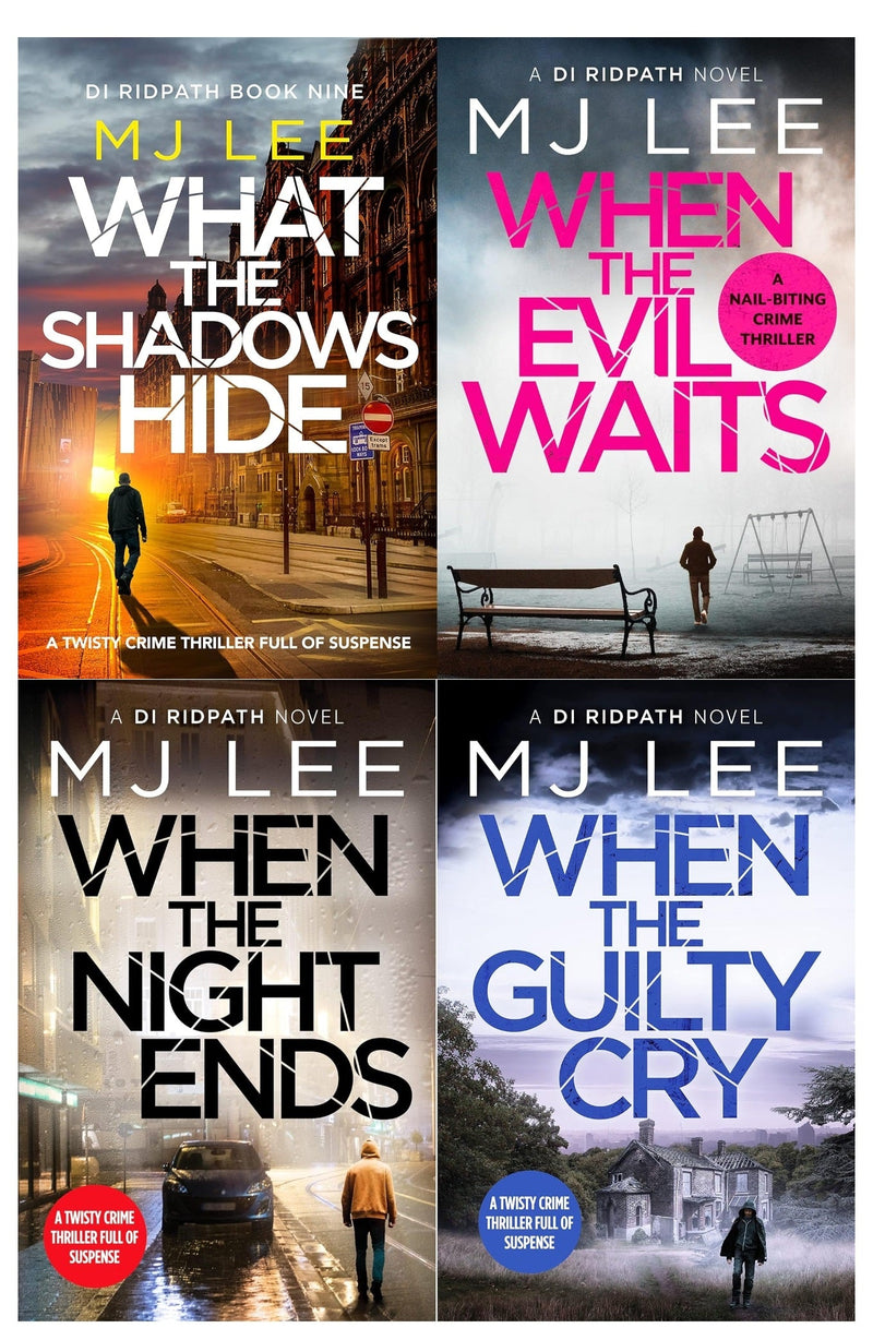 M J Lee DI Ridpath Collection 4 Books Set (When the Evil Waits, When the Guilty Cry, When the Night Ends, What the Shadows Hide)