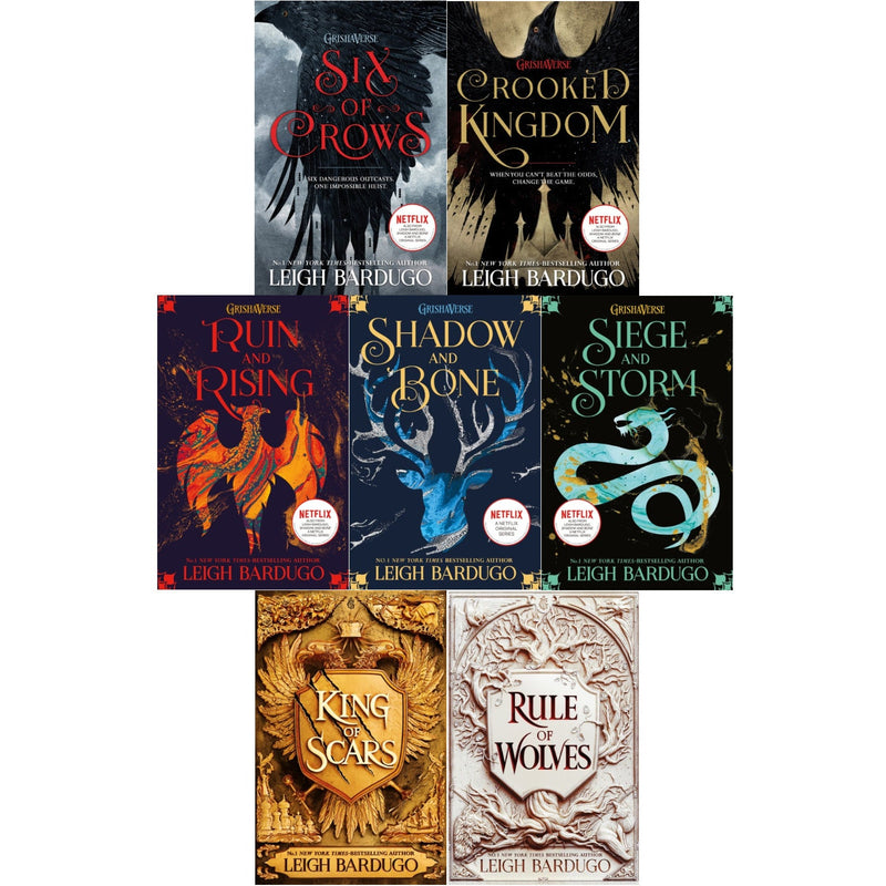 Leigh Bardugo 7 Books Collection Set Shadow and Bone Trilogy, Six of Crows Series, King of Scars Duology Series