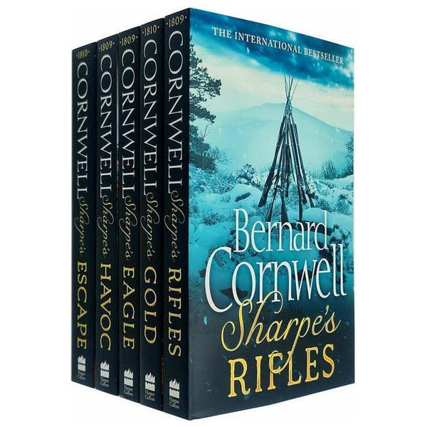 Sharpe Series Books 6 - 10 Collection Box Set by Bernard Cornwell (Sharpe's Rifles 1809, Havoc 1809, Eagle 1809, Gold 1809 & Escape 1810)