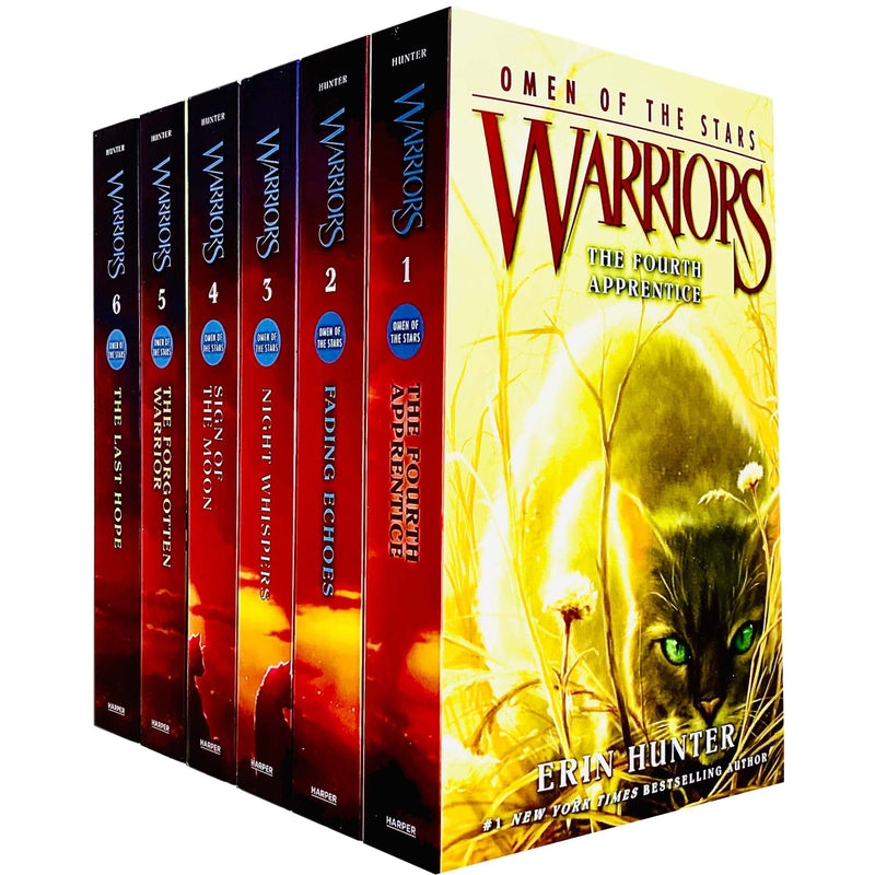 Warrior Cats Series 4 Omen of the Stars - 6 Books Collection Set By Erin Hunter