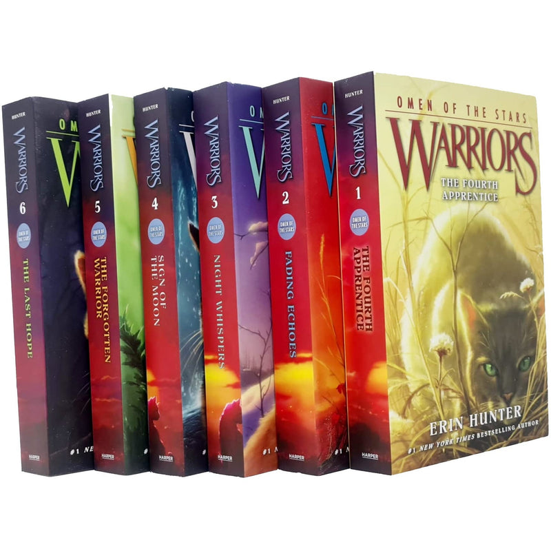 Warrior Cats Series 4 Omen of the Stars - 6 Books Collection Set By Erin Hunter